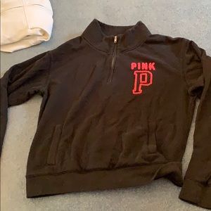 Quarter zip pink sweatshirt